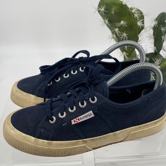 Superga Lace -Up Fashion Sneakers Navy‎ Size 5.5 - Picture 3 of 9